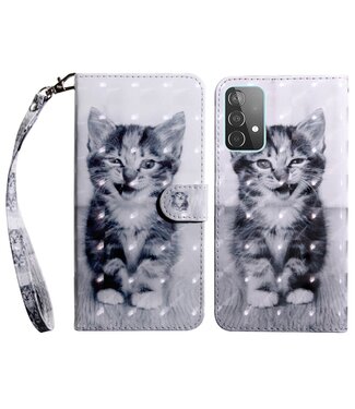 Kitten Bookcase Hoesje Samsung Galaxy A53