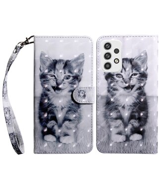 Kitten Bookcase Hoesje Samsung Galaxy A23 (4G/5G)