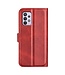 Rood Faux Leder Bookcase Hoesje voor de Samsung Galaxy A53