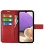 Rood Faux Leder Bookcase Hoesje voor de Samsung Galaxy A53