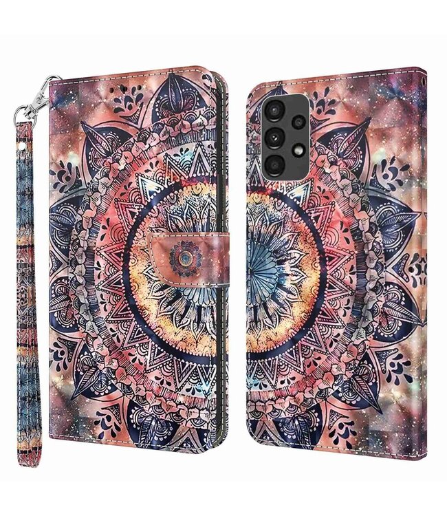 Kleurrijke Mandala Bookcase Hoesje voor de Samsung Galaxy A13 (4G/5G) / A04s (4G)