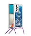 Blauw Glitter TPU Hoesje met Koord voor de Samsung Galaxy A53