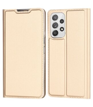 Goud Slim Bookcase Hoesje Samsung Galaxy A53