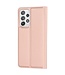 Rosegoud Slim Bookcase Hoesje voor de Samsung Galaxy A53