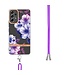 YB Paarse Begonia TPU Hoesje met Koord voor de Samsung Galaxy A53