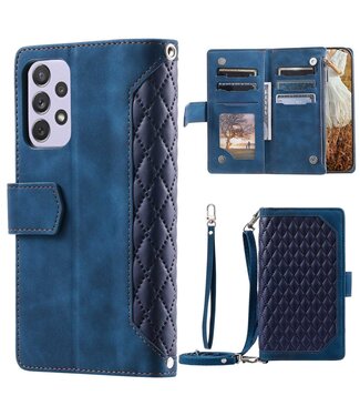 Blauw Portemonnee Bookcase Hoesje Samsung Galaxy A53