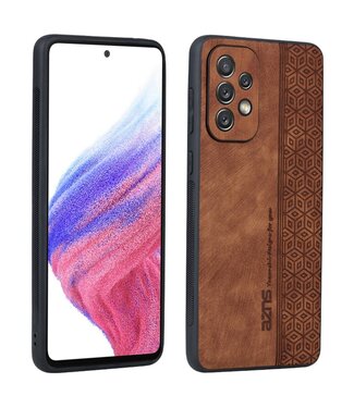 Azns Bruin Faux Leder Hoesje Samsung Galaxy A53