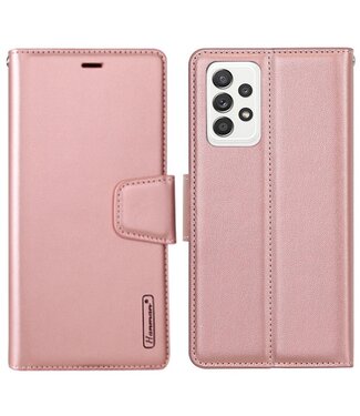 HanMan Rosegoud Effen Bookcase Hoesje Samsung Galaxy A53