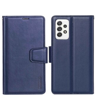 HanMan Saffierblauw Effen Bookcase Hoesje Samsung Galaxy A53