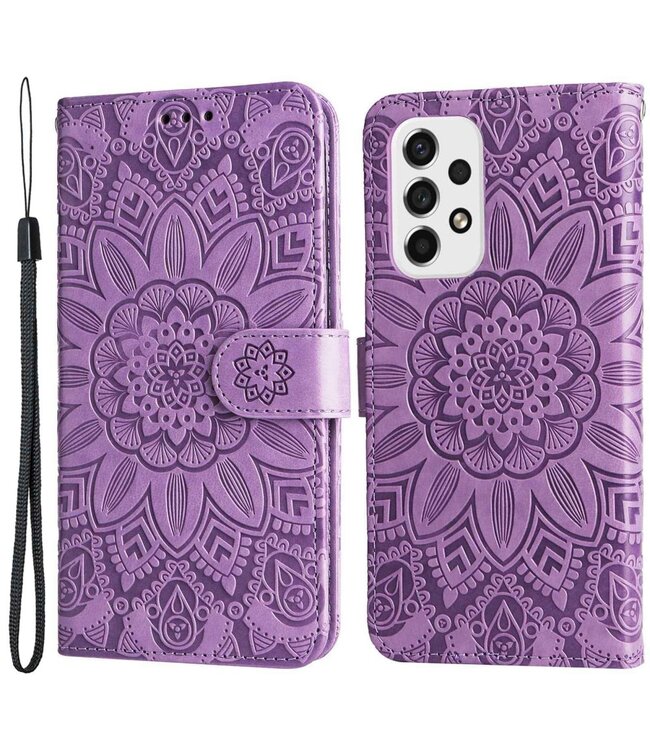 Paars Mandala Bookcase Hoesje voor de Samsung Galaxy A53