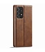 LC.IMEEKE Bruin Vintage Bookcase Hoesje voor de Samsung Galaxy A53