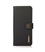 Khazneh Zwart Echt Leder Bookcase Hoesje voor de OnePlus Nord CE 2 5G