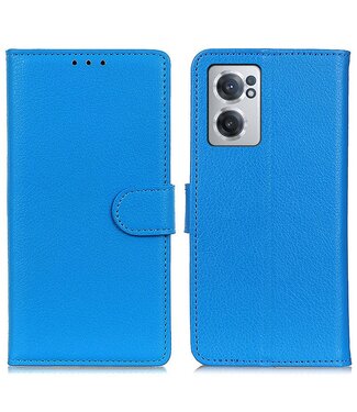 Blauw Litchee Bookcase Hoesje OnePlus Nord CE 2 5G