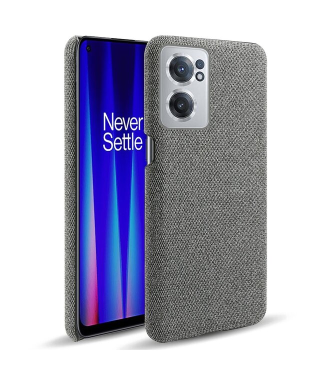 Grijs Stoffen Hybride Hoesje voor de OnePlus Nord CE 2 5G