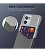 Grijs Faux Leder Hardcase Hoesje voor de OnePlus Nord CE 2 5G