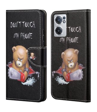 Don't Touch My Phone Bookcase Hoesje OnePlus Nord CE 2 5G