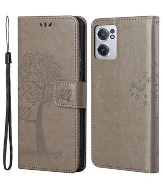 Grijs Boom Design Bookcase Hoesje OnePlus Nord CE 2 5G