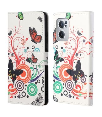 Vlinder Design Bookcase Hoesje OnePlus Nord CE 2 5G