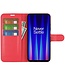 Rood Litchee Bookcase Hoesje voor de OnePlus Nord CE 2 5G
