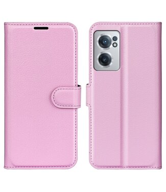 Roze Litchee Bookcase Hoesje OnePlus Nord CE 2 5G