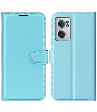 Blauw Litchee Bookcase Hoesje OnePlus Nord CE 2 5G
