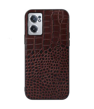 Koffiebruin Krokodillen Hybride Hoesje OnePlus Nord CE 2 5G