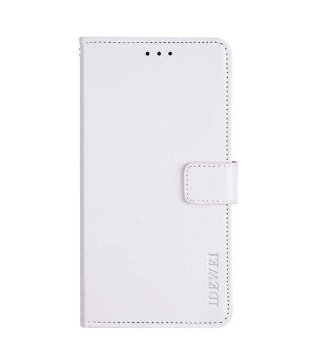 Idewei Wit Glad Bookcase Hoesje voor de OnePlus Nord CE 2 5G