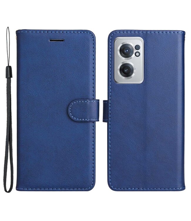 KT Blauw Effen Bookcase Hoesje voor de OnePlus Nord CE 2 5G