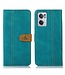 Turquoise Elegant Bookcase Hoesje met Drukknoop voor de OnePlus Nord CE 2 5G