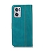 Turquoise Elegant Bookcase Hoesje met Drukknoop voor de OnePlus Nord CE 2 5G