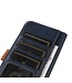 Saffierblauw Elegant Bookcase Hoesje met Drukknoop voor de OnePlus Nord CE 2 5G