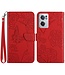 Rood Bloemen en Vlinder Bookcase Hoesje voor de OnePlus Nord CE 2 5G