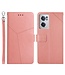 Roze Lijn Design Bookcase Hoesje voor de OnePlus Nord CE 2 5G