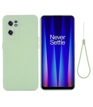 Groen Siliconen Hoesje met Polsband OnePlus Nord CE 2 5G