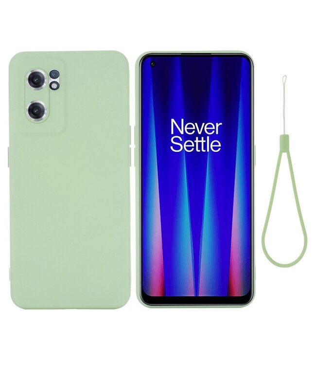 Groen Siliconen Hoesje met Polsband voor de OnePlus Nord CE 2 5G