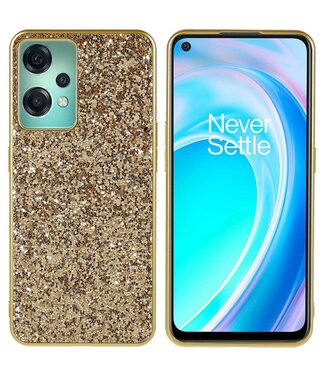 Goud Glitter Hybride Hoesje OnePlus Nord CE 2 5G