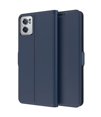 Blauw Slim Bookcase Hoesje OnePlus Nord CE 2 5G