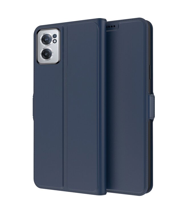 Blauw Slim Bookcase Hoesje voor de OnePlus Nord CE 2 5G