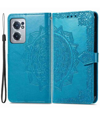 Blauw Mandala Bookcase Hoesje OnePlus Nord CE 2 5G