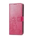 Rood Bloemendesign Bookcase Hoesje voor de OnePlus Nord CE 2 5G