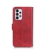 Rood Effen Bookcase Hoesje voor de Samsung Galaxy A33
