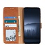 Khazhen Bruin Drukknoop Bookcase Hoesje voor de Samsung Galaxy A33