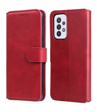 Rood Effen Bookcase Hoesje Samsung Galaxy A33