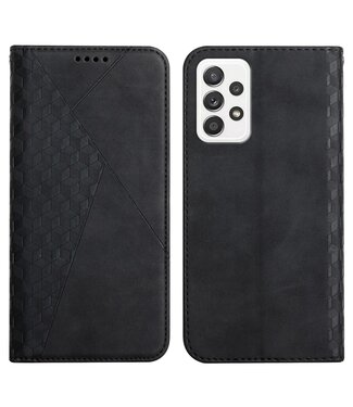 Zwart Ruitpatroon Bookcase Hoesje Samsung Galaxy A33