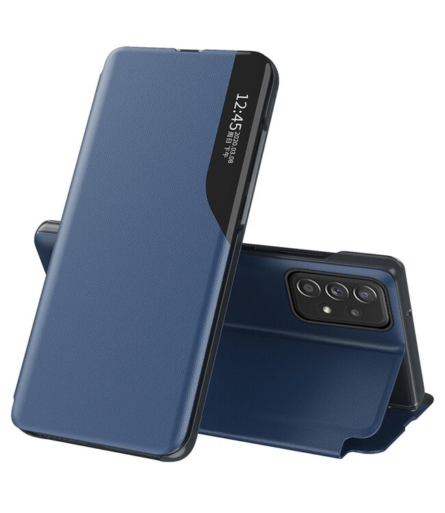 Blauw Venster Bookcase Hoesje voor de Samsung Galaxy A33