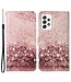 Rozegoud Glitter Print Bookcase Hoesje voor de Samsung Galaxy A33