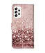 Rozegoud Glitter Print Bookcase Hoesje voor de Samsung Galaxy A33