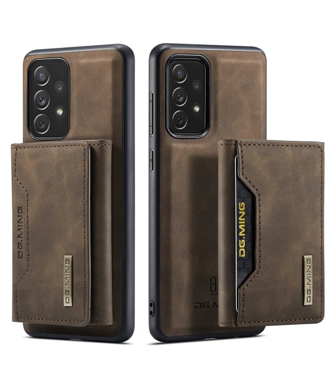Koffiebruin 2-in-1 Pasjeshouder Hoesje voor de Samsung Galaxy A33
