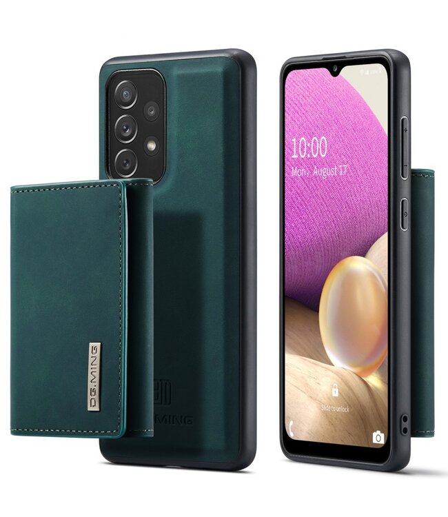 Donkergroen 2-in-1 Pasjeshouder Hoesje voor de Samsung Galaxy A33