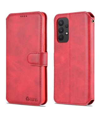 Azns Rood Bookcase Hoesje Samsung Galaxy A33